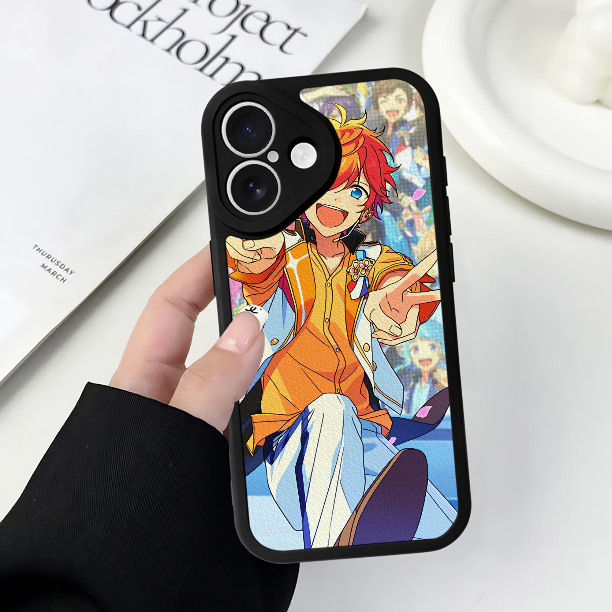（画像用） あんさんぶるスターズ! Ensemble Stars 【iPhone 16シリーズ対応】シリコンスマホケース（レザー調） 材質：シリコン